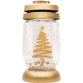   Mécses Bolsius S06 3D Karácsonyfa, 22,4 cm, sírra, 36 órás töltettel