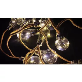   Füzér Strend Pro Solar Bulb, 10x LED, izzó alakú, napelemes, Hosszúság: 3,8 m