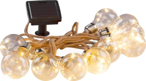 Füzér Strend Pro Solar Bulb, 10x LED, izzó alakú, napelemes, Hosszúság: 3,8 m