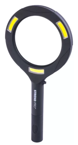 Strend Pro lámpa, nagyítóval, 100 lm, 113x242x22 mm, 2xAA, eladó doboz 15 db, nagyító