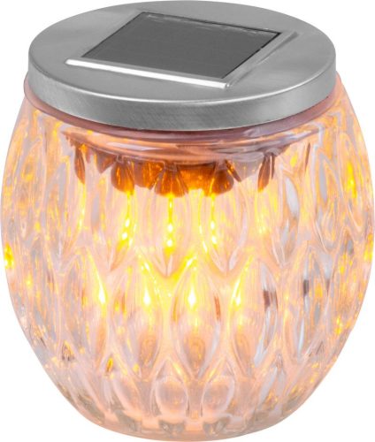 Lámpa Strend Pro Garden, napelemes, lánghatás, 6x LED, meleg fehér, 10x10 cm, Kiszerelés 6 db