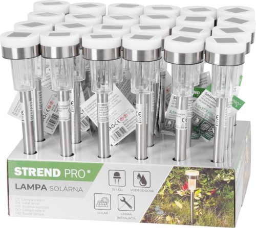 Lámpa Strend Pro Garden, napelemes, 2x LED, 5,5x33 cm, Kiszerelés 24 db