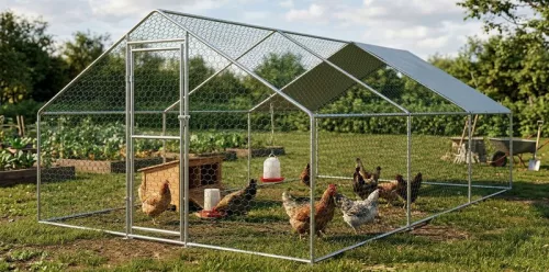 Kurín Strend Pro, pre hydinu, voliéra, klietka, so strechou, 3x6x2 m