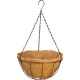 Akasztó Strend Pro, virágtartó, acél/kókusz, függő, lánccal és horoggal, 35 cm