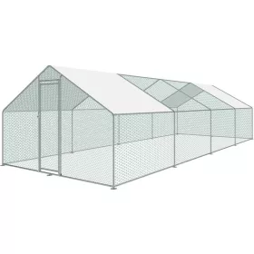   Tyúkól Strend Pro, baromfihoz, volier, ketrec, tetővel, 3x8x2 m