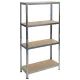 Polc Racks RAT20 HD, fém, MDF, 4 polcos, 1800x900x450 mm, max. 175 kg/polc