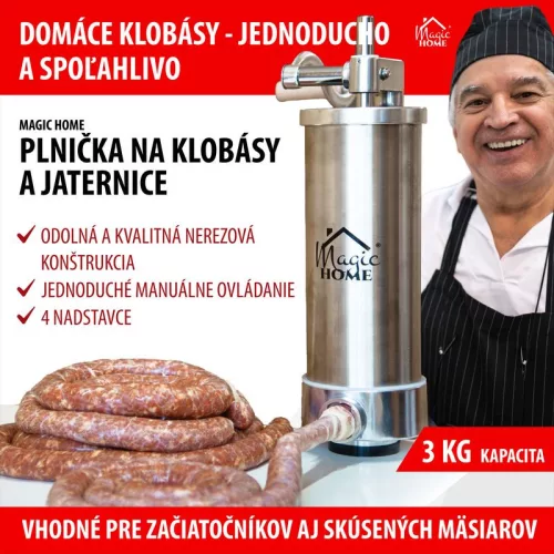 MagicHome SM206 töltő, kolbászra és hurkára, függőleges, 3 kg, kézi