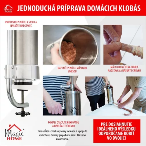 MagicHome SM206 töltő, kolbászra és hurkára, függőleges, 3 kg, kézi