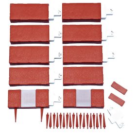   Szegély GE089, 20 x 9 x 4 cm, PP, Solar, LED, csomag. 10 db, hossza kb. 2,20 m