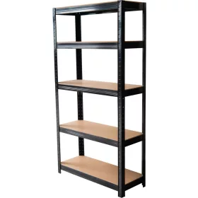 Racks polc, fém, MDF, 5 polc, 1800x900x400 mm, antracit