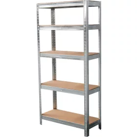 Racks polc, fém, MDF, 5 polc, 1500x700x300 mm