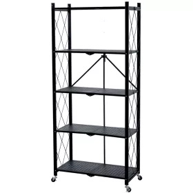   Polc Racks RAW5T, fém, 5 polcos, 1630x720x340 mm, max. 50 kg/polc, hordozható, görgős