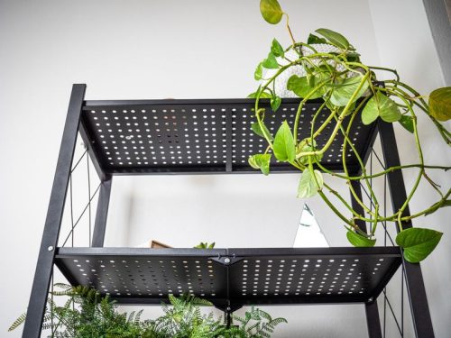 Polc Racks RAW5T, fém, 5 polcos, 1630x720x340 mm, max. 50 kg/polc, hordozható, görgős