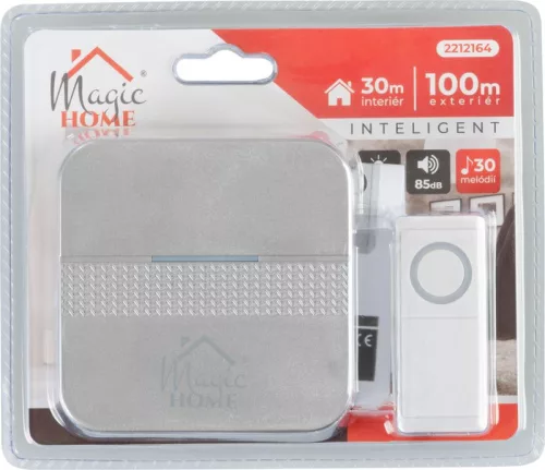 Csengő MagicHome Intelligent4, vezeték nélküli, ház, dallamok száma 30, LED, IP44
