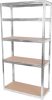 Polc Racks RAT40 MS, fém, MDF, 5 polcos, 1800x900x400 mm, max. 175 kg/polc
