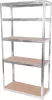 Polc Racks RAT40 MS, fém, MDF, 5 polcos, 1800x900x400 mm, max. 175 kg/polc