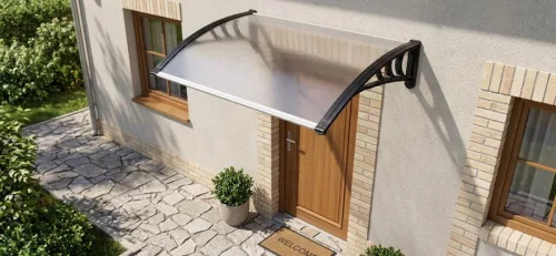 Polikarbonát előtető, 120x80cm, átlátszó