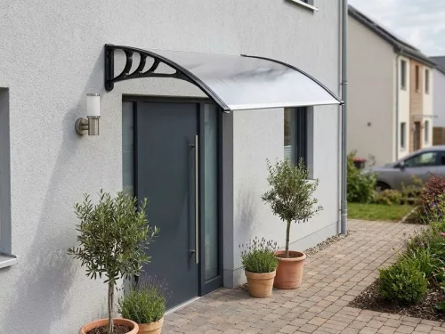 Polikarbonát előtető, 150x100cm, átlátszó