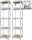 Racks polc, fém, MDF, 5 polc, 1800x400x400 mm, csomag 2db