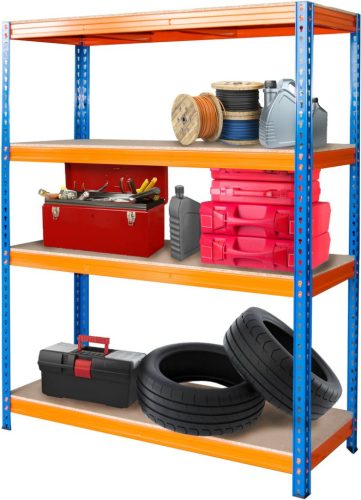 Polc Racks RAT60 HD, fém, 4 polcos, 1800x1800x600 mm, max. 600 kg/polc