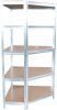 Polc Racks RAT80, sarok, fém, MDF, 5 polcos, 180x90x40 cm, max. 150 kg/polc