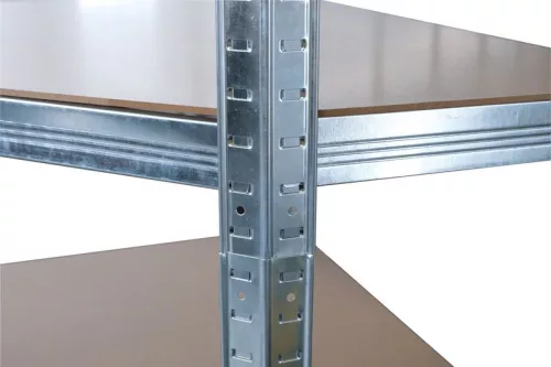 Polc Racks RAT80, sarok, fém, MDF, 5 polcos, 180x90x40 cm, max. 150 kg/polc