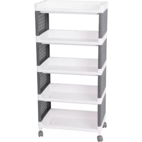   Polc MagicHome Rolly, műanyag, 5 polcos, 49x29x97 cm, görgős