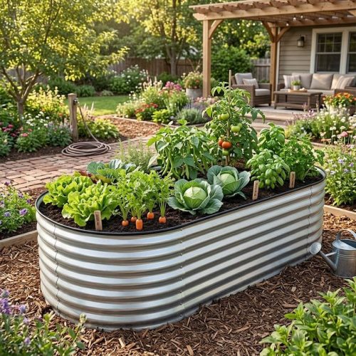 Magaságyás Strend Pro Garden, magasított, horganyzott, 100x200x78 cm