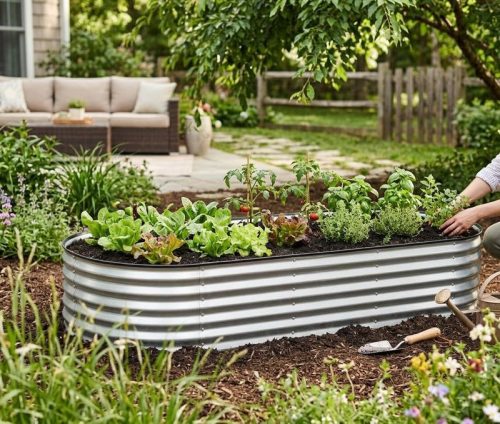 Magaságyás Strend Pro Garden, magasított, horganyzott, 60x200x45 cm