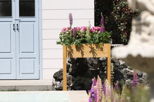 Magaságyás Strend Pro Garden, 84x40x98 cm, fa, magasított, lábakkal