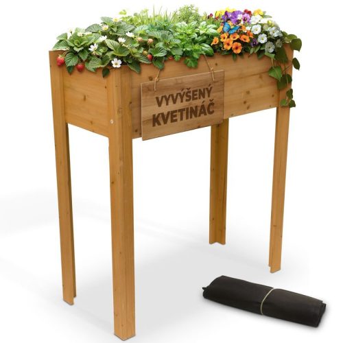 Magaságyás Strend Pro Garden, 84x40x98 cm, fa, magasított, lábakkal