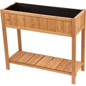   Magaságyás Strend Pro Garden, 89x33x76 cm, alsó polccal, fa, magasított, lábakkal