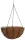 Virágcserép Strend Pro LC-CocoB-23, 30 x 30 x 14 cm, acél/kókusz, fali kör, felfüggeszthető, akasztó