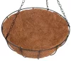 Virágcserép Strend Pro LC-CocoB-23, 30 x 30 x 14 cm, acél/kókusz, fali kör, felfüggeszthető, akasztó