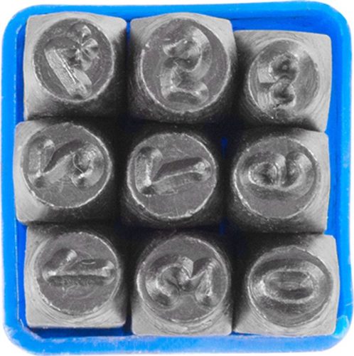 Bélyegzőkészlet számok HR59206, számjegy magasság 6 mm, 123, 9 db