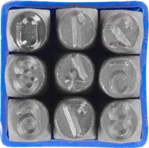 Bélyegzőkészlet számok HR59207, számjegy magasság 8 mm, 123, 9 db