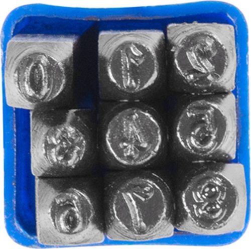 Bélyegzőkészlet számok HR59204, számjegy magasság 4 mm, 123, 9 db