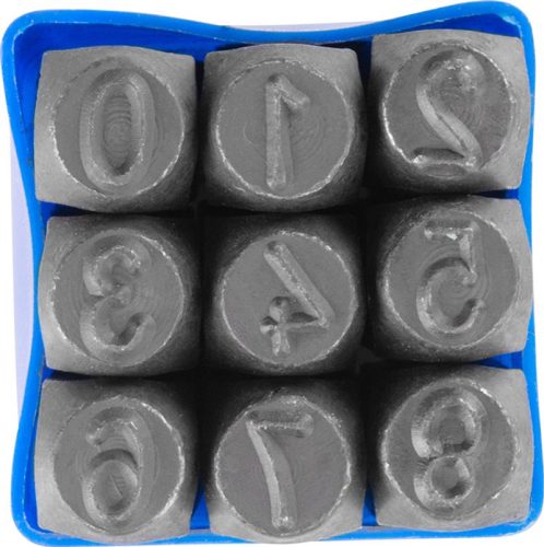 Bélyegzőkészlet számok HR59209, számjegy magasság 12 mm, 123, 9 db