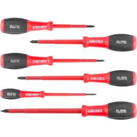   Csavarhúzó készlet Strend Pro SD0104, VDE 6 részes, lapos + Phillips, villanyszerelő, 1000 V