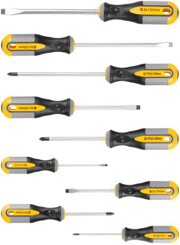 Csavarhúzó készlet Strend Pro SDX72-209, 9 db, lapos + Phillips