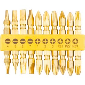   Bitkészlet Strend Pro YF40020, 10 részes, L-65 mm, CrV, GoldenFish