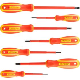   Csavarhúzó készlet Strend Pro YF20719, VDE 7 részes, lapos+ Phillips, villanyszerelő, 1000 V