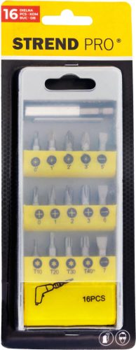 Bitkészlet Strend Pro BS2877, 16 részes + toldalék