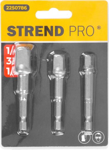 Sada adaptérov Strend Pro, do vŕtačky, 1/4", 3/8", 1/2