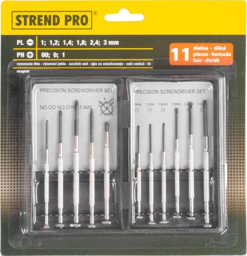 Órás csavarhúzó készlet Strend Pro SD5011, 11 részes, mini