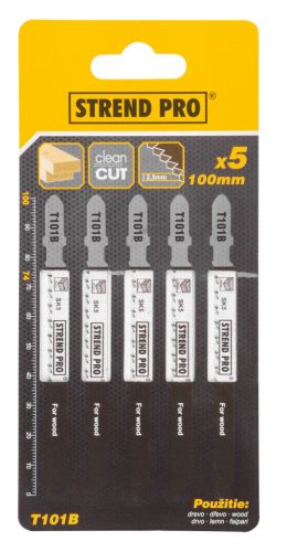 Szúrófűrész lap Strend Pro T101B 100 mm, 10f, fa, csomag. 5 db