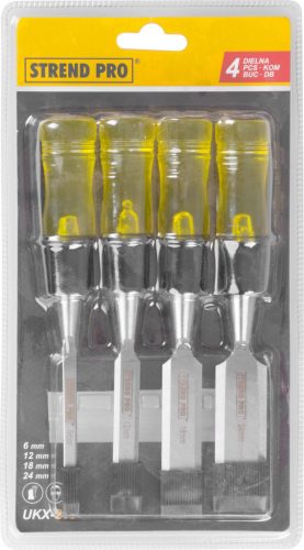 Véső készlet Strend Pro WCS015, 4 részes, 6-12-18-24 mm
