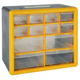   Fali rendező Strend Pro SBx3045-B, 12 fiókos, 26,5 x 16 x 23,5 cm, max. 12 kg
