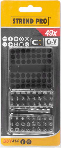 Bitkészlet Strend Pro BSY414, 49 részes, Cr-V