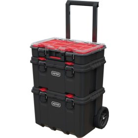   Sada boxov Keter® 250927 Stack'n'roll mobilný systém, 525x411x694 mm, na náradie